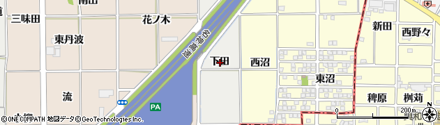 愛知県一宮市千秋町小山下田周辺の地図