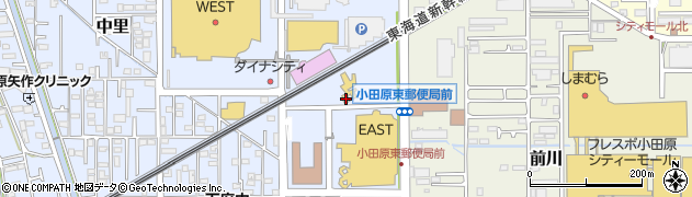 神奈川県小田原市中里周辺の地図