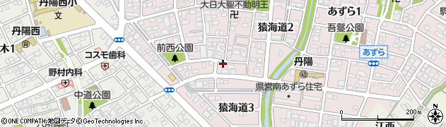 愛知県一宮市丹陽町猿海道（中浦）周辺の地図