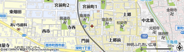 愛知県岩倉市本町（北門前）周辺の地図