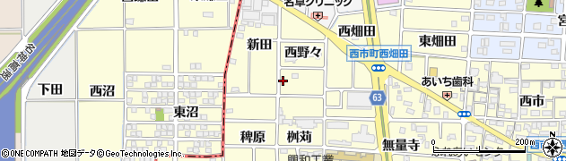 愛知県岩倉市西市町西野々57周辺の地図