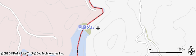 稗原ダム周辺の地図