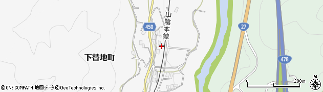 京都府綾部市下替地町北野周辺の地図