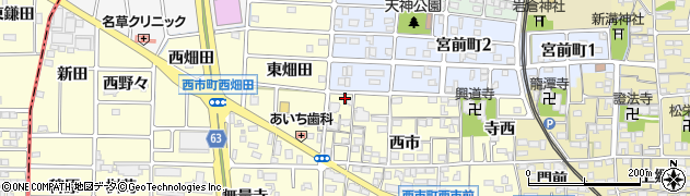 愛知県岩倉市西市町東畑田49周辺の地図