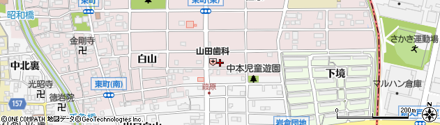 愛知県岩倉市東町仙奈周辺の地図