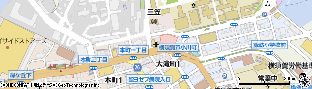 セブンイレブン横須賀中央店周辺の地図