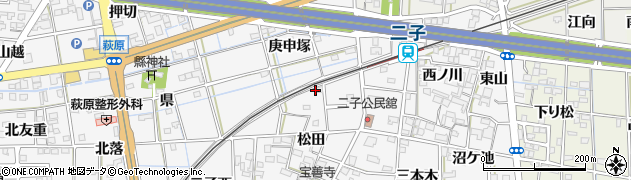 愛知県一宮市萩原町萩原松田41周辺の地図