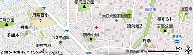 愛知県一宮市丹陽町猿海道（前西）周辺の地図