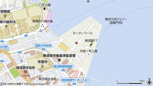 〒238-0005 神奈川県横須賀市新港町の地図