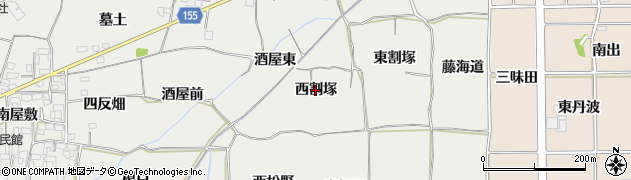 愛知県一宮市丹陽町重吉（西割塚）周辺の地図