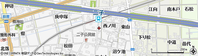 愛知県一宮市萩原町萩原（大日）周辺の地図