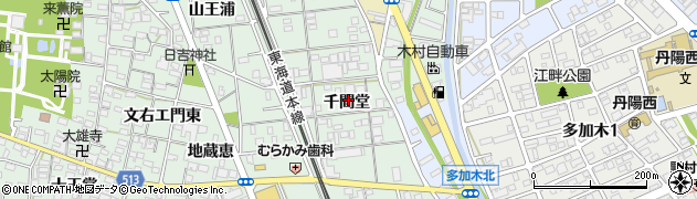 愛知県一宮市大和町妙興寺千間堂周辺の地図