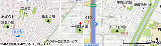 愛知県一宮市島崎周辺の地図