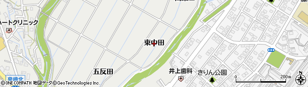 愛知県春日井市廻間町（東中田）周辺の地図