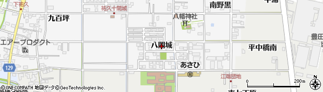 愛知県一宮市祐久（八間城）周辺の地図