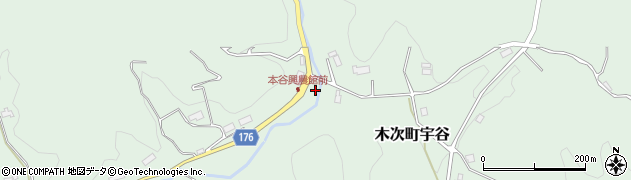 島根県雲南市木次町宇谷周辺の地図