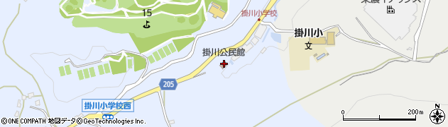掛川公民館周辺の地図