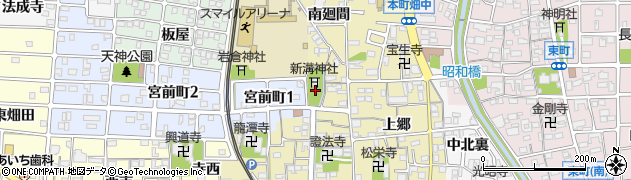 愛知県岩倉市本町（宮西）周辺の地図