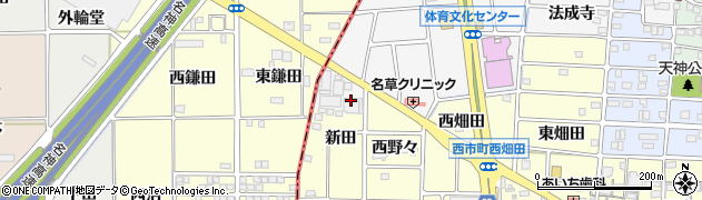 愛知県岩倉市鈴井町下新田周辺の地図