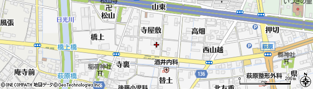 愛知県一宮市萩原町萩原周辺の地図