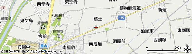 愛知県一宮市丹陽町重吉墓土周辺の地図