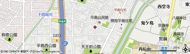愛知県一宮市平島周辺の地図