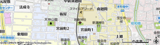 岩倉町招魂社周辺の地図
