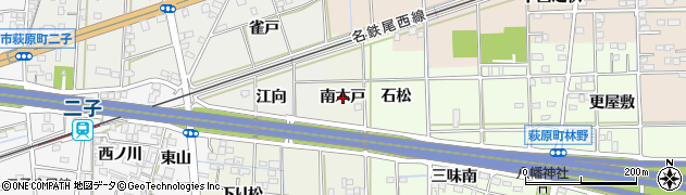 愛知県一宮市萩原町河田方南木戸周辺の地図