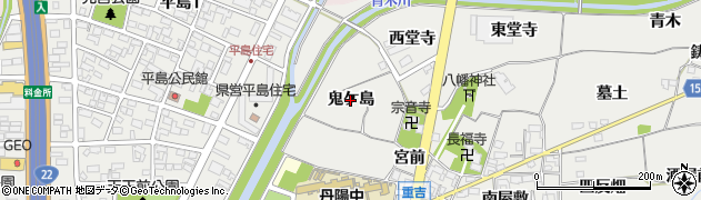愛知県一宮市丹陽町重吉（鬼ケ島）周辺の地図