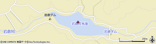 岩倉貯水池周辺の地図