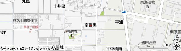 愛知県一宮市祐久（南野黒）周辺の地図