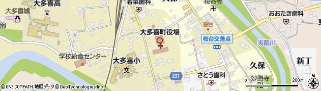大多喜町役場　企画課周辺の地図
