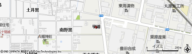 愛知県一宮市明地（平浦）周辺の地図
