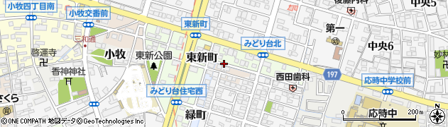 愛知県小牧市東新町周辺の地図