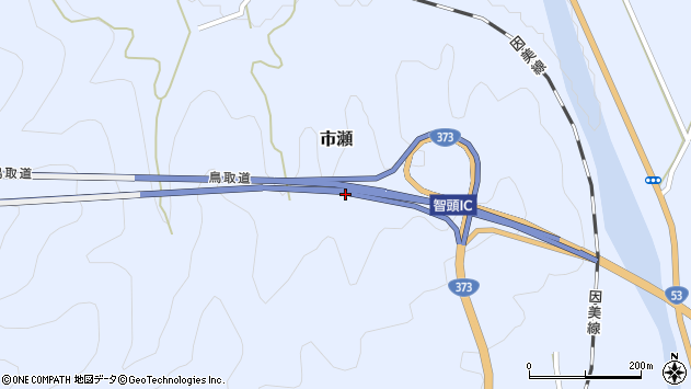 〒689-1401 鳥取県八頭郡智頭町市瀬の地図