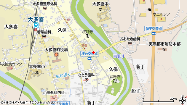 〒298-0213 千葉県夷隅郡大多喜町桜台の地図