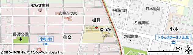 愛知県岩倉市東町（掛目）周辺の地図