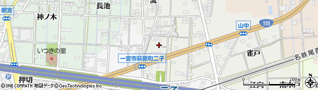 愛知県一宮市萩原町富田方（八剱）周辺の地図