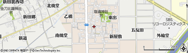 愛知県一宮市千秋町塩尻（居屋敷）周辺の地図
