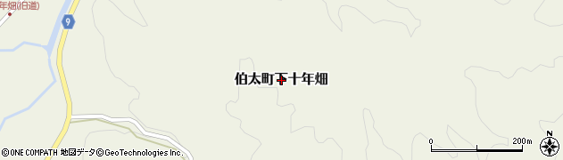 島根県安来市伯太町下十年畑周辺の地図
