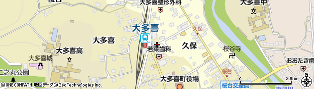 大多喜駅周辺の地図