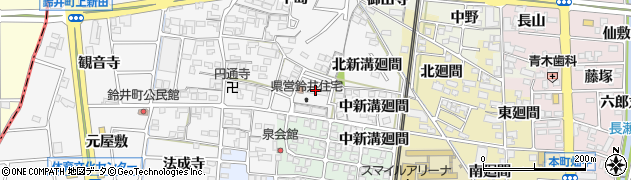 愛知県岩倉市鈴井町（西新溝廻間）周辺の地図