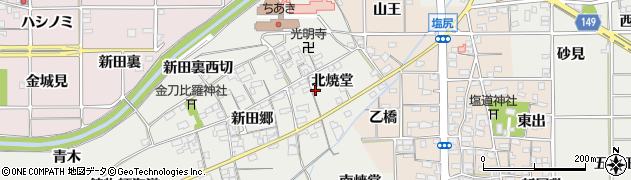 愛知県一宮市丹陽町重吉（北焼堂）周辺の地図