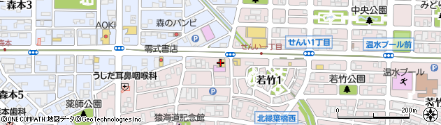 無添くら寿司 一宮森本店周辺の地図
