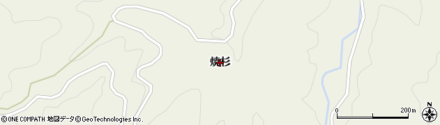 鳥取県伯耆町（西伯郡）焼杉周辺の地図