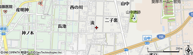 愛知県一宮市萩原町富田方（流）周辺の地図