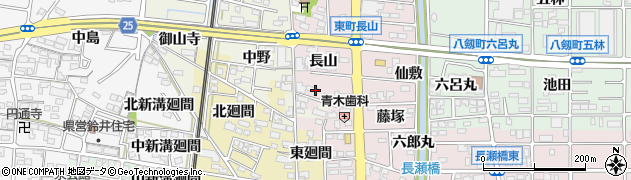 愛知県岩倉市東町長山周辺の地図