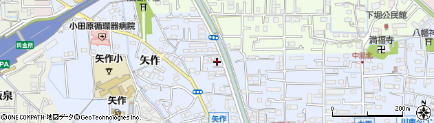 神奈川県小田原市矢作164周辺の地図