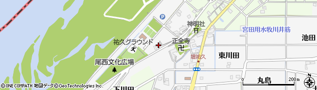 愛知県一宮市祐久（外浦）周辺の地図