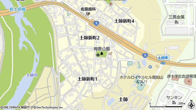 〒620-0855 京都府福知山市土師新町の地図